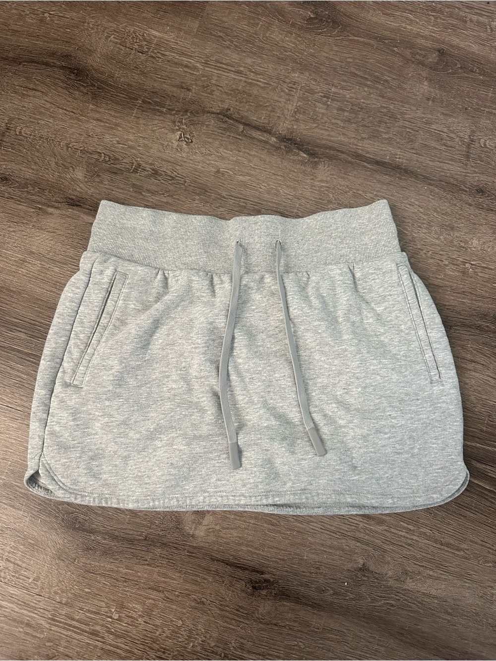 JoyLab Light Gray Drawstring Sweat Mini Skirt